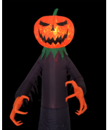 Gemmy Pumpkin Scarecrow Halloween 9&#39; FT. TALL Grim Reaper Airblown Infla... - £139.47 GBP