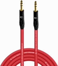 Coluber Cable 1/4 Trs Male To 1/4 Trs Male 15 Ft\. Red 1/4 (6.35Mm) Stereo - £25.31 GBP