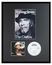 Merle Haggard 16x20 Framed Anthology CD &amp; Rolling Stone Cover Display - $79.19