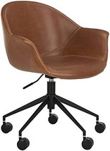 Office Chair With Black And Light Brown Faux Leather From Safavieh Home. - £284.46 GBP