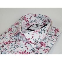 Men's Shirt By CASILA Turkey Cotton Blend Long Sleeves 501680-02 Red Floral image 5