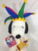 Macy&#39;s Snoopy Plush Doll 2000 Millennium Jester New Years Eve Peanuts w/... - £31.25 GBP