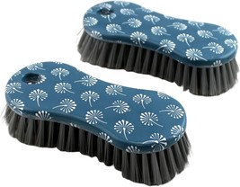 2 Pack Multi-Purpose Scrub Brush – Heavy Duty Blue Printed Cleaning Tool - $9.88