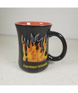 Cayman Islands HELL Flames Black with Red Inside Coffee Mug Cup 4.5&quot; Tal... - $28.07 CAD