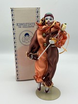 Vintage Kingstate Doll Porcelain Bisque Harlequin Jester Joker w/ Doll Stand NOS - £25.10 GBP