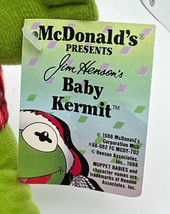 Vintage 1988 McDonald&#39;s Baby Kermit Plush Toy Collectible Jim Henson’s X-Mas NWT - £6.92 GBP