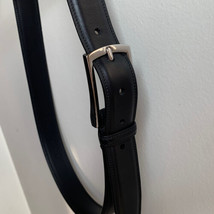 Ralph Lauren Purple Label Black Leather End Bar Buckle Belt $295 EUC - £98.75 GBP