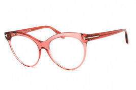 TOM FORD FT5827-B 072 Shiny Transparent Rose 55mm Eyeglasses New Authentic - £95.97 GBP