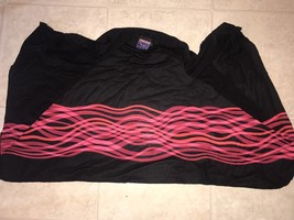 Jantzen ~ Vtg Women&#39;s Black &amp; Pink Swimsuit Cover Beach Wrap Cover Up ~ One Size - £10.39 GBP
