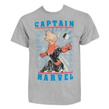 Captain Marvel #5 Wingmen Men&#39;s T-Shirt Heather Grey - £22.78 GBP+