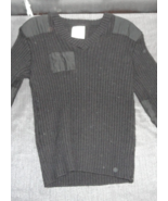 AUTHORIZED USA ARMY BRIGADE WOOLY PULLY BLACK PULLOVER 100% WOOL SWEATER 40 - €31,25 EUR