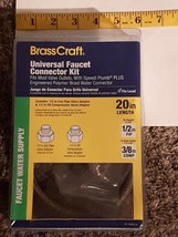 NEW BrassCraft Universal Faucet Connector Kit 3/8" Compression x 1/2" X 20" - $7.42