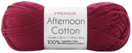 Premier Yarns Afternoon Cotton Yarn-Cabernet - £16.31 GBP