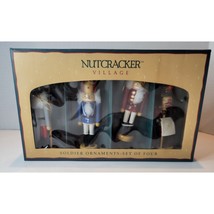 Vintage Nutcracker Village Soldier Ornaments Set of 4 - £14.88 GBP