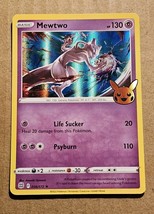Pokemon Mewtwo 056/172 SWSH Trick Or Trade Halloween Stamp Holo Rare NM - $4.14 CAD