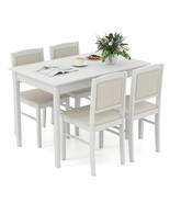 5-Piece Dining Set for 4 with Rubber Wood Legs for Small Dining Room-Bei... - $6,406.69 MXN