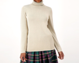 Belle by Kim Gravel Jersey Lurex Turtleneck Sweater- Gold, Medium - $23.97