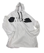 Nike Dri-Fit White &amp; Black Logo Hoodie Sweatshirt Size L SKU 7124 - $28.04