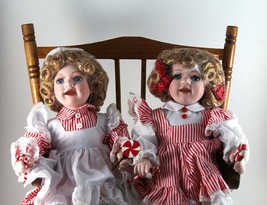 Heritage Dolls Candy Cane (Twins) Merry &amp; Carol #80000 Porcelain Girls - £27.90 GBP