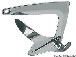 OSCULATI Marine Boat Stainless Steel Trefoil Anchor 2.5kg 170x357x235 mm - $114.35