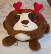 American Greeting Cards Plush Stuffed Animal Reindeer Brown Red 8&quot; tall Puppy Do - £6.27 GBP