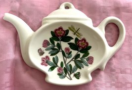 Portmeirion Botanic Garden Tea Bag Holder Spoon Rest 5 7/8 in Rhododendr... - $9.89