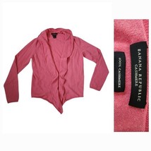 Banana Republic Women&#39;s Pink cashmere open front cardigan Sweater  L - $43.56