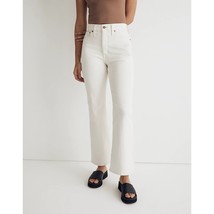 Madewell Womens The Perfect Vintage Flare Crop Jeans Stretch Canvas Ivory 28 - £30.34 GBP