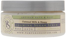 Creamy Foaming Exfoliating Sugar Scrub w Oatmeal Milk Honey - £29.94 GBP