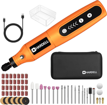 HARDELL Mini Cordless Rotary Tool Kit, 5-Speed and USB Charging with 61 Accessor - £23.22 GBP