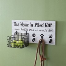 Dog Leash wall Organizer with Hooks - £41.82 GBP