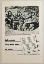 1944 Print Ad Bell Telephone System Soldiers on Radio Call in Artillery ... - £9.33 GBP