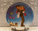Wrapped Up In Christmas 1981 Norman Rockwell Knowles China Collector Plate - $17.98