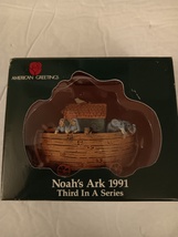 American Greetings 1991 Noah's Ark (3rd In Series) Holiday Ornament CX-1038 MIB - $24.99