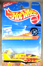 1996 Hot Wheels #385 Flamethrower Series 2/4 HYDROPLANE Yellow w/MWsp China Base - £6.38 GBP