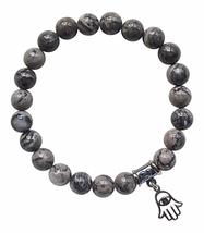 Grey Crazy Lace Jasper Bracelet - Cl EAN Sing (BBJSP8SRGREY) - £59.74 GBP