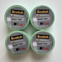 Scotch Expressions Washi Tape, 5/8&quot; x 393&quot;, Blue Weave 4 Pack - £11.65 GBP