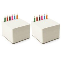 Three by Three Seattle Jotblock 4.75x4.25" Sketchpad w/ 6 Colored Pencils - $89.44