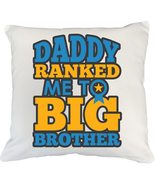 Daddy Ranked Me to Big Brother Humorous Military Family Pillow Cover for... - £19.46 GBP