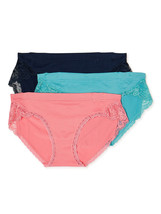 Secret Treasures Ladies Womens Bikini Panties Lace Trim 3-Pack Size XS - £19.59 GBP