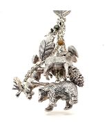 Sterling Silver Chain Necklace with Bundled Woodland Critter Pendant 30&quot; - €1.189,42 EUR
