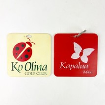 Vintage Golf Club Bag Tags Kapalua Maui Ko Olina Oahu Hawaii Ladybug But... - $14.99