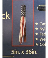 36 Inch American US Flag Windsock USA Patriotic Decorations Embroidered - $22.23 CAD