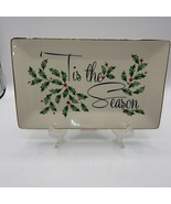 LENOX AMERICAN BY DESIGN HOLIDAY &quot; TIS THE SEASON &quot; 11 1/2” Tray - £14.31 GBP