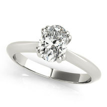  14k White Gold Finish 0.50 Ct Oval Cut Diamond Wedding Engagement Ring 925 - £78.70 GBP