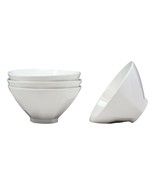 Contemporary Trapezoid White Porcelain Large Ramen Pho Soup Bowls 44oz S... - £35.85 GBP