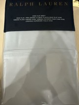 RALPH LAUREN 464 SOLID PERCALE 1pc KING FLAT SHEET OXFORD BLUE NIP $145 - $77.98