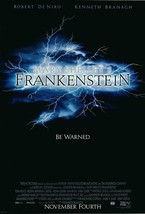 Mary Shelley&#39;s Frankenstein 1998 original one sheet movie poster - £590.18 GBP