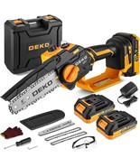 Mini Chainsaw Cordless: Dekopro 6 Inch Small Electric Hand Chainsaw Battery - $77.99