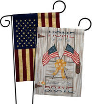 Home of the Free - Impressions Decorative USA Vintage - Applique Garden Flags Pa - £24.75 GBP